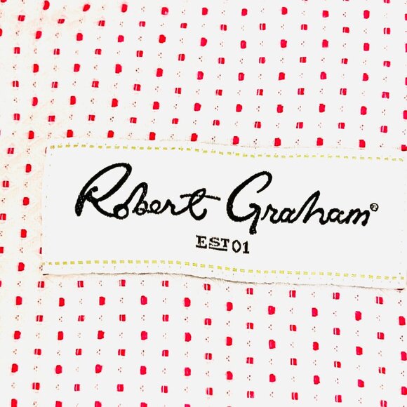 Robert Graham Men's Pink & White Long-Sleeve Button-Up Shirt Size 17 Collar - Picture 7 of 11